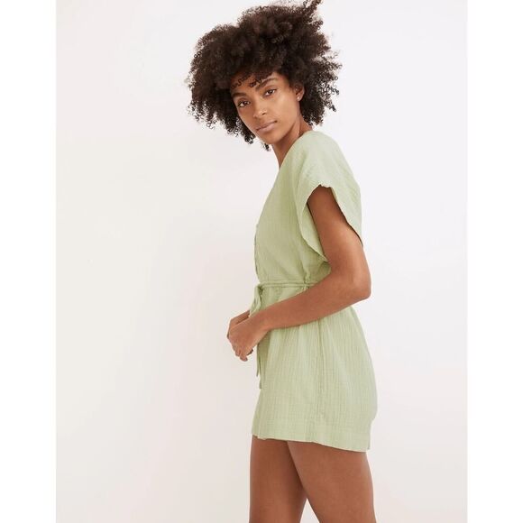 Madewell Lightest Spun Cover-Up Drawstring Romper Plus Size XXL - Picture 6 of 9